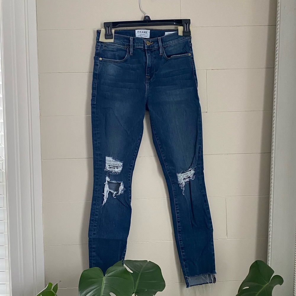 Frame High Rise Skinny Jeans - Picture 2 of 3